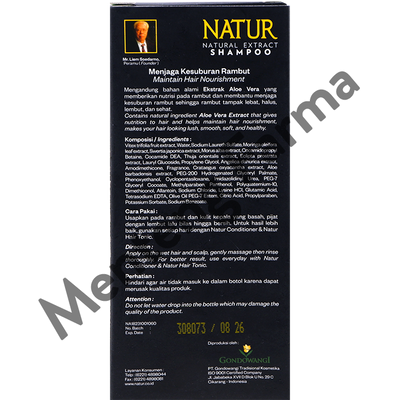 Natur Shampoo Aloe Vera Extract 80 ML - Perawatan Kesuburan Rambut - Menteng Farma