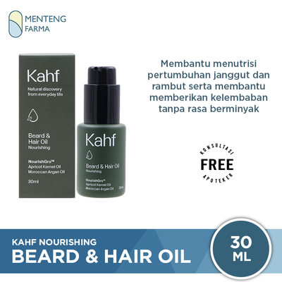 Kahf Nourishing Beard & Hair Oil 30 mL - Minyak Janggut dan Rambut - Menteng Farma