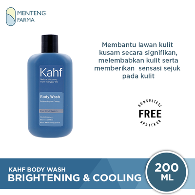 Kahf Brightening and Cooling Body Wash 200 mL - Mengatasi Kulit Kusam dan Menyejukkan Kulit - Menteng Farma