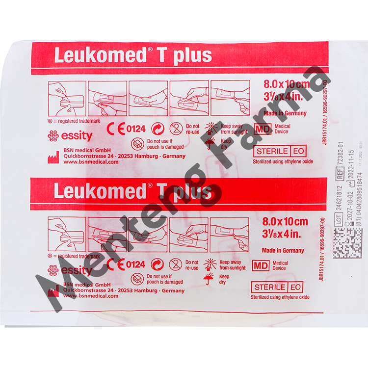 Leukomed T Plus Plaster Steril 8 CM x 10 CM - Plester Penutup Luka Steril - Menteng Farma