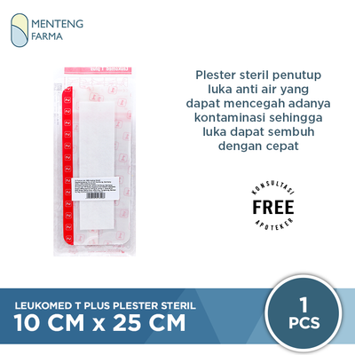 Leukomed T Plus Plaster Steril 10 CM x 25 CM - Plester Penutup Luka Steril - Menteng Farma