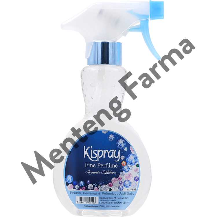 Kispray Pewangi dan Pelembut Botol Elegante Sapphire 318 mL - Pewangi dan Pelembut Pakaian - Menteng Farma