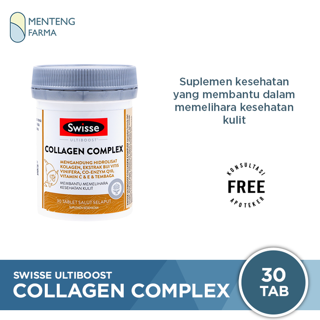 Swisse Ultiboost Collagen Complex 30 Tablet - Memelihara Kesehatan Kulit - Menteng Farma