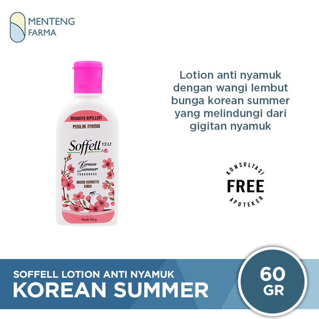 Soffell Lotion Korean Summer 60 Gr - Lotion Anti Nyamuk - Menteng Farma