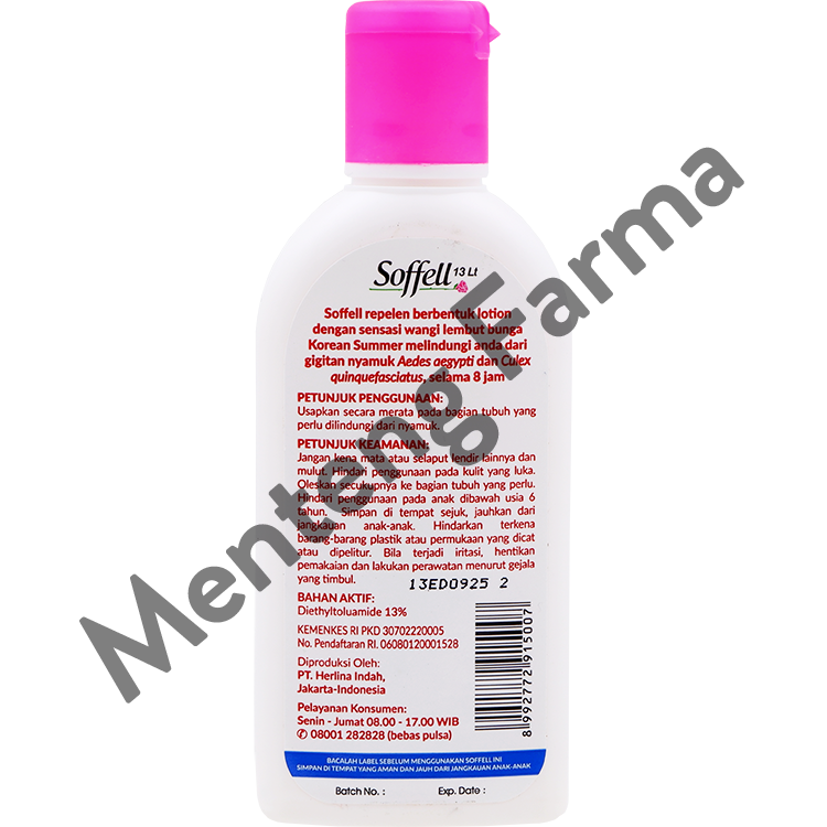 Soffell Lotion Korean Summer 60 Gr - Lotion Anti Nyamuk - Menteng Farma