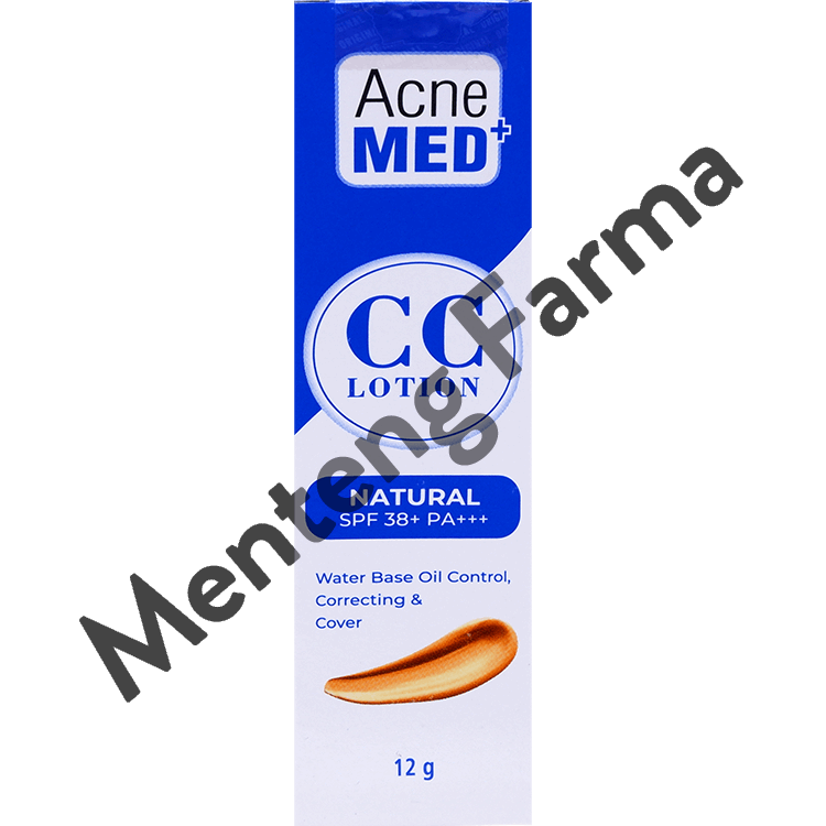 Acnemed CC Lotion Natural SPF 38+ PA+++ 12 Gr - Menyamarkan Warna Kulit Tidak Rata