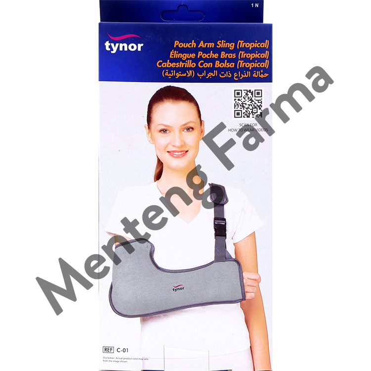 Tynor Pouch Arm Sling Tropical Size M - Menopang dan Menahan Lengan Cedera - Menteng Farma