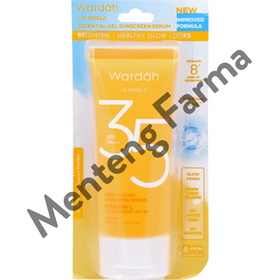 Wardah UV Shield Essential Gel Sunscreen Serum SPF 35 PA+++ 40 mL - Memelihara dan Mencerahkan Kulit - Menteng Farma