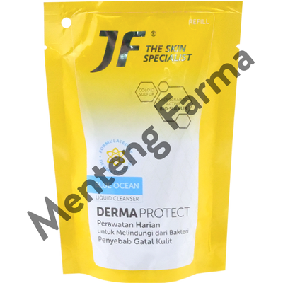 JF Derma Protect Blue Ocean Liquid Cleanser Pouch 200 mL - Sabun Antibakteri Penyebab Gatal Kulit - Menteng Farma