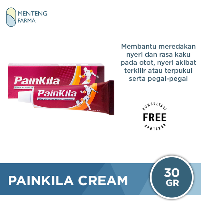 Painkila Cream 30 Gr - Krim Nyeri Otot dan Keseleo - Menteng Farma