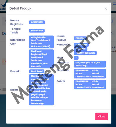 Painkila Cream 30 Gr - Krim Nyeri Otot dan Keseleo - Menteng Farma