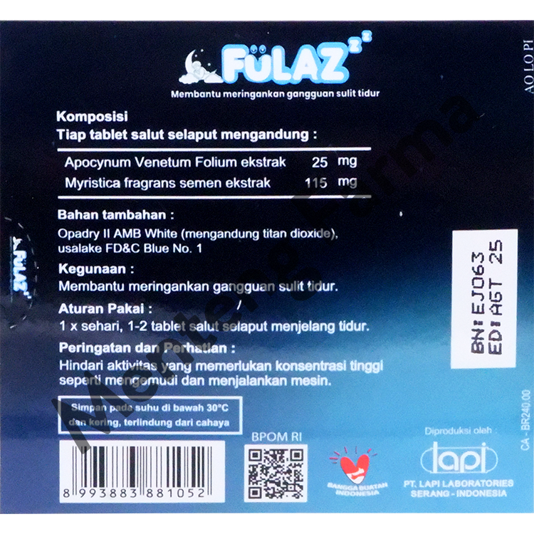 Fulaz 4 Tablet - Meringankan Gangguan Sulit Tidur - Menteng Farma