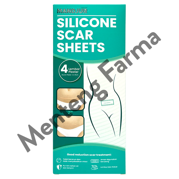 Silicone Scar Sheets Mandjur - Plaster penghilang bekas luka keloid - Menteng Farma