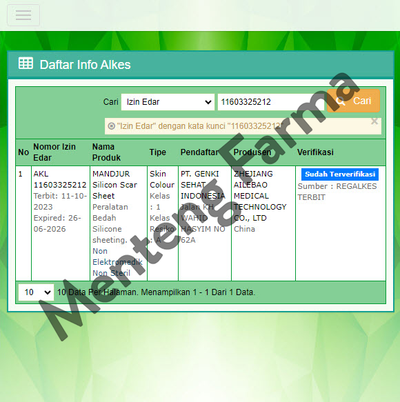 Silicone Scar Sheets Mandjur - Plaster penghilang bekas luka keloid - Transparant - Menteng Farma