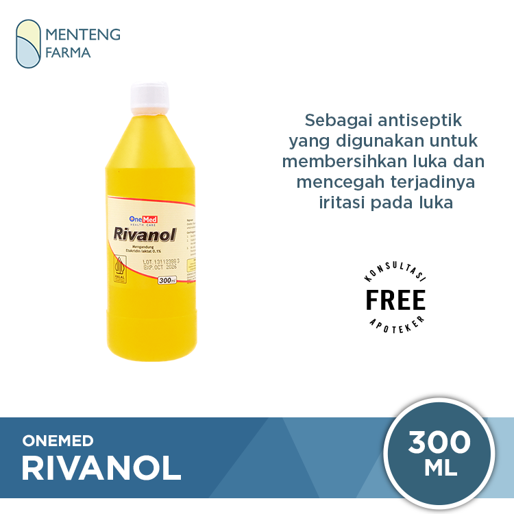 Onemed Rivanol 300 mL - Cairan Antiseptik Luka - Menteng Farma