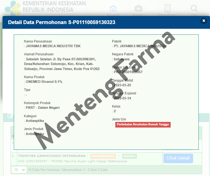 Onemed Rivanol 300 mL - Cairan Antiseptik Luka - Menteng Farma