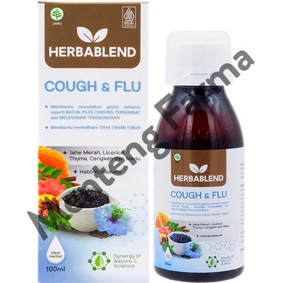 Herbablend Cough & Flu 100 mL - Meredakan Batuk dan Flu - Menteng Farma