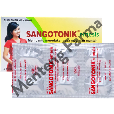 Sangotonik Emesis 6 Kapsul - Meredakan Mual & Muntah di Masa Kehamilan - Menteng Farma