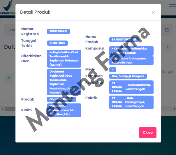 Sangotonik ASI 6 Kapsul - Membantu Melancarkan ASI - Menteng Farma