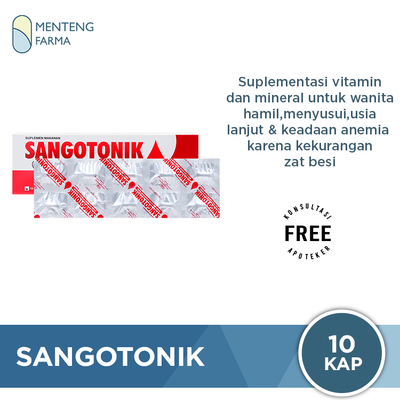 Sangotonik 10 Kapsul - Suplemen Penambah Darah - Menteng Farma