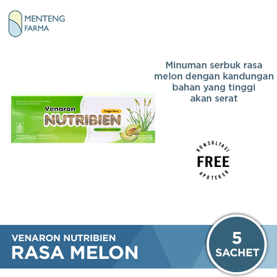 Venaron Nutribien Rasa Melon Box 5 Sachet - Minuman Serbuk Tinggi Serat - Menteng Farma