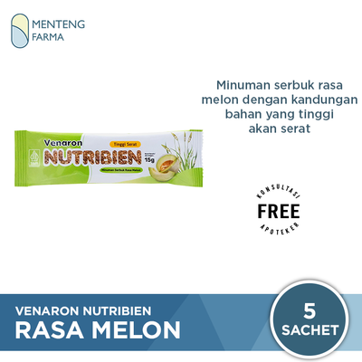 Venaron Nutribien Rasa Melon 1 Sachet - Minuman Serbuk Tinggi Serat - Menteng Farma