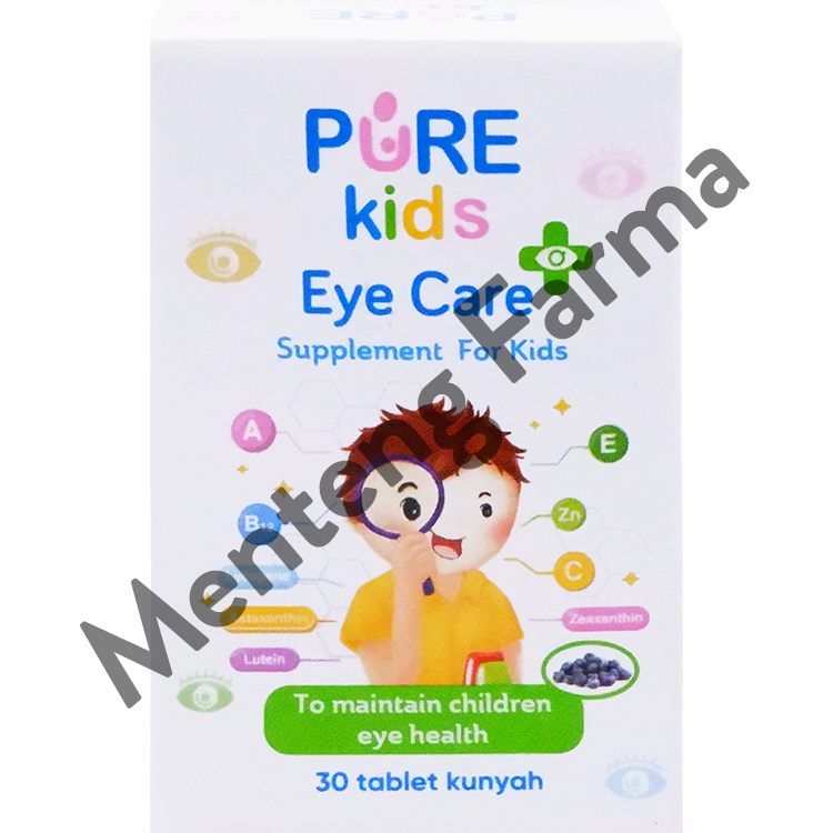 Pure Kids Eye Care 30 Tablet Kunyah - Menjaga Kesehatan Mata Anak - Menteng Farma