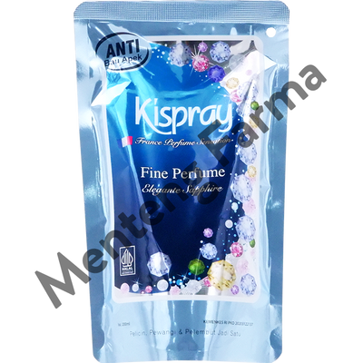 Kispray Pewangi dan Pelembut Refill Pouch Elegante Sapphire 200 mL - Pewangi dan Pelembut Pakaian - Menteng Farma