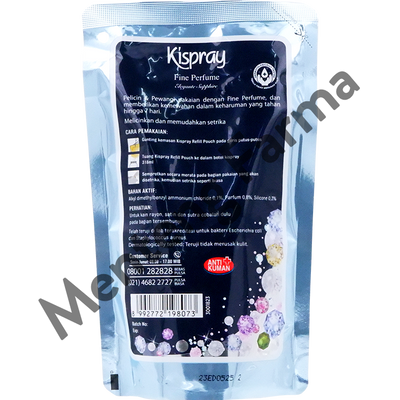 Kispray Pewangi dan Pelembut Refill Pouch Elegante Sapphire 200 mL - Pewangi dan Pelembut Pakaian - Menteng Farma