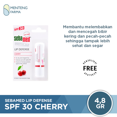 Sebamed Lip Defense SPF 30 Cherry - Pelembab Bibir Kering - Menteng Farma