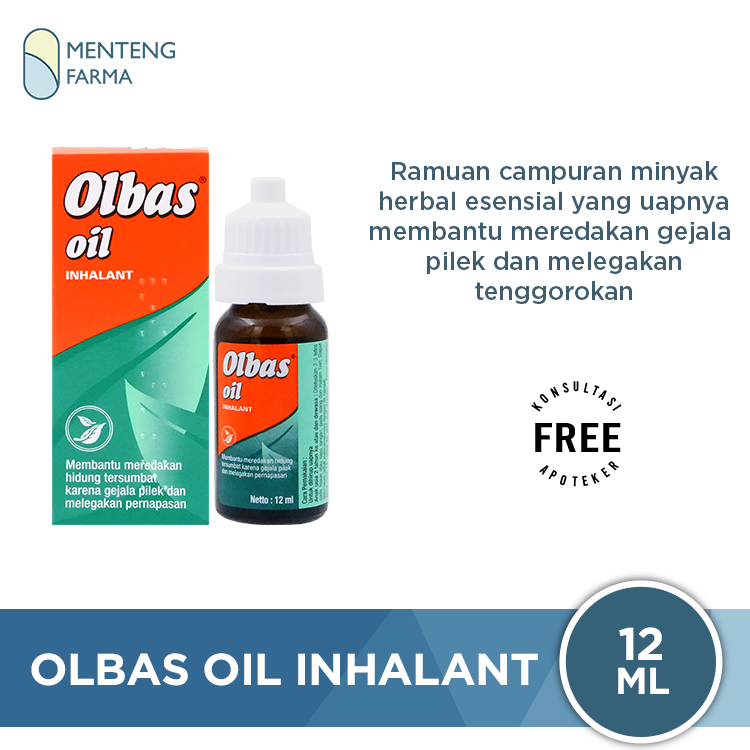 Olbas Oil Inhalant 12 mL - Minyak Aromaterapi Pereda Pilek - Menteng Farma