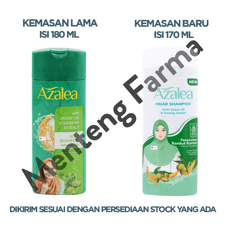 Azalea Hijab Shampoo With Zaitun Oil And Ginseng Extract 170 ML - Perawatan Rambut Rontok