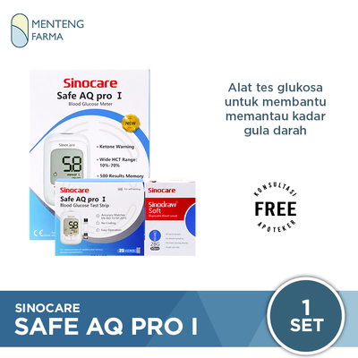 Sinocare Safe AQ Pro I Alat Cek Gula Darah - Menteng Farma