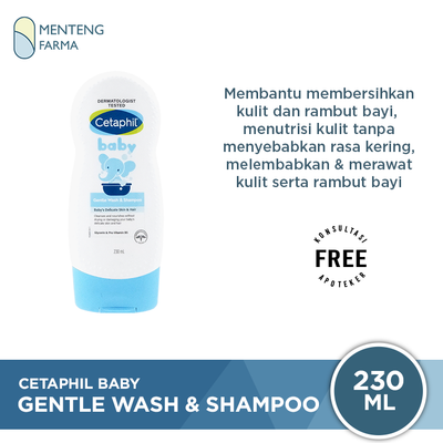 Cetaphil Baby Gentle Wash & Shampoo 230 mL - Sabun & Shampoo Perawatan Kulit Bayi - Menteng Farma