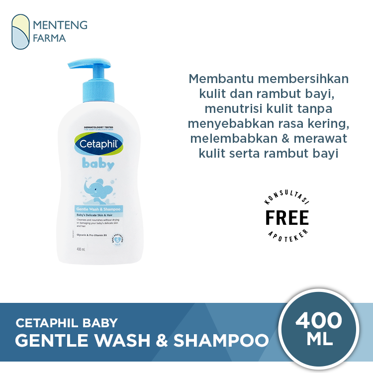 Cetaphil Baby Gentle Wash & Shampoo 400 mL - Sabun & Shampoo Perawatan Kulit Bayi - Menteng Farma