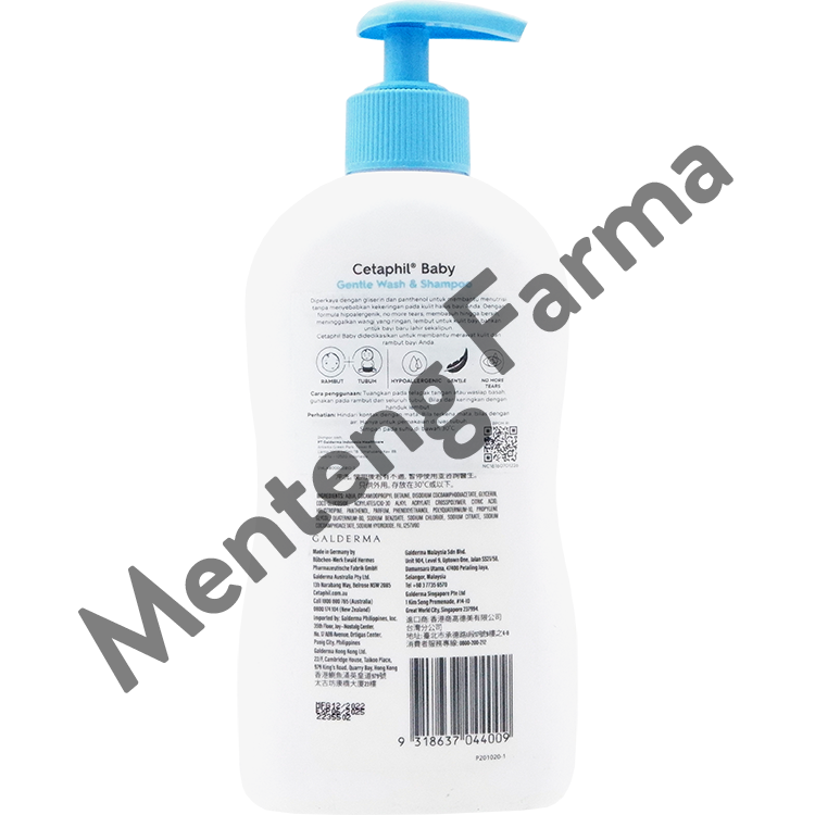 Cetaphil Baby Gentle Wash & Shampoo 400 mL - Sabun & Shampoo Perawatan Kulit Bayi - Menteng Farma