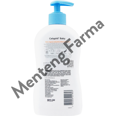 Cetaphil Baby Wash & Shampoo with Organic Calendula 400 mL - Sabun & Shampoo Perawatan Kulit Bayi - Menteng Farma