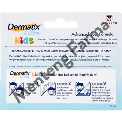 Dermatix Ultra Gel Scar Care Kids 9 Gr - Memudarkan Bekas Luka Anak - Menteng Farma