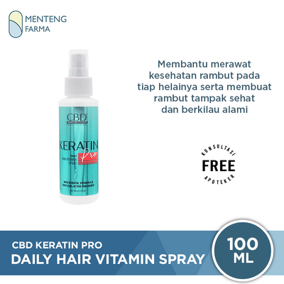 CBD Keratin Pro Daily Hair Vitamin Spray 100 mL - Keratin & Vitamin Perawatan Rambut - Menteng Farma