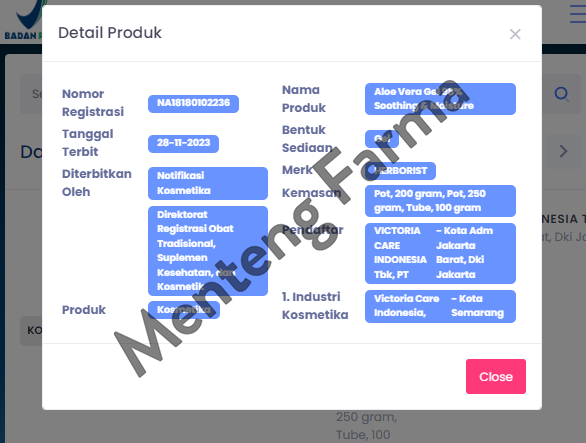 Herborist Skin Moisturizer Aloe Vera Gel Tube 100 Gr - Melembabkan dan Menyejukkan Kulit - Menteng Farma