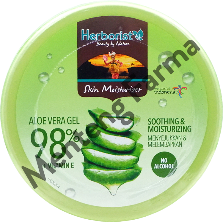 Herborist Skin Moisturizer Aloe Vera Gel Pot 250 Gr - Melembabkan dan Menyejukkan Kulit - Menteng Farma