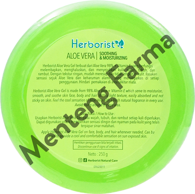 Herborist Skin Moisturizer Aloe Vera Gel Pot 250 Gr - Melembabkan dan Menyejukkan Kulit - Menteng Farma