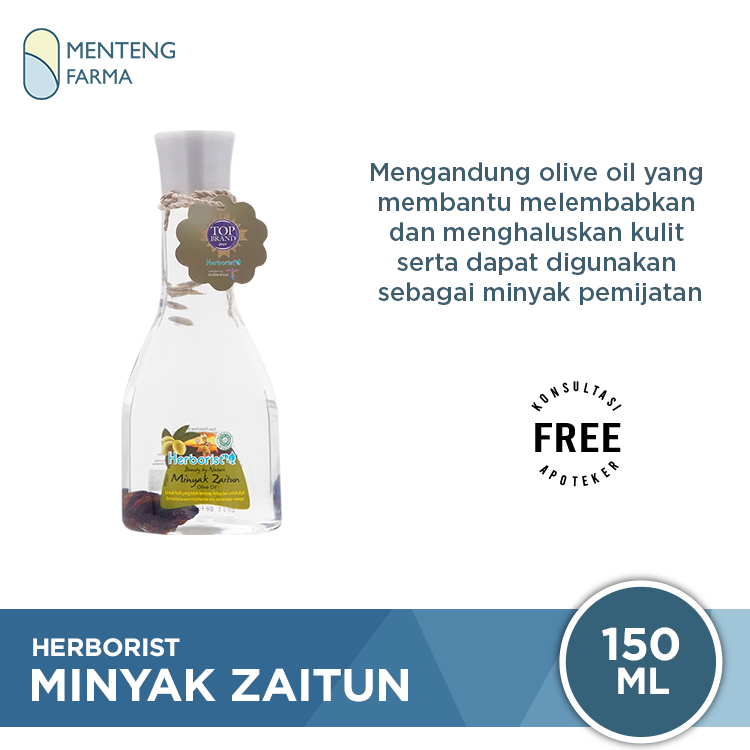 Herborist Minyak Zaitun 150 mL - Melembabkan Kulit - Menteng Farma