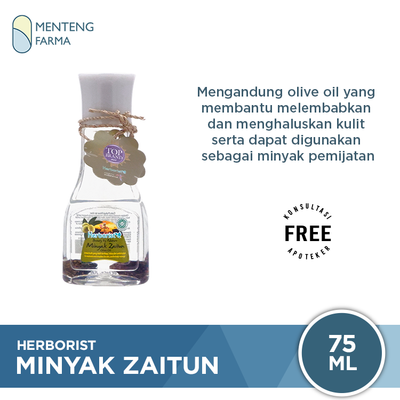 Herborist Minyak Zaitun 75 mL - Melembabkan Kulit - Menteng Farma