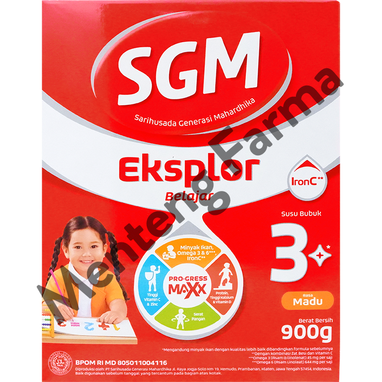 SGM Eksplor 3 Plus Madu 900 Gram - Susu Pertumbuhan Anak 3 - 5 Tahun - Menteng Farma