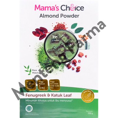 Mama's Choice Almond Powder Matcha - Minuman Bubuk Pelancar ASI - Menteng Farma