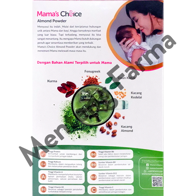 Mama's Choice Almond Powder Matcha - Minuman Bubuk Pelancar ASI - Menteng Farma