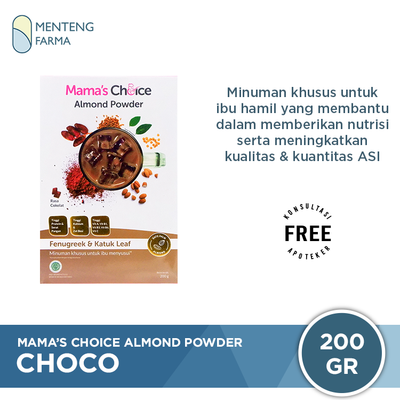 Mama's Choice Almond Powder Choco - Minuman Bubuk Pelancar ASI - Menteng Farma