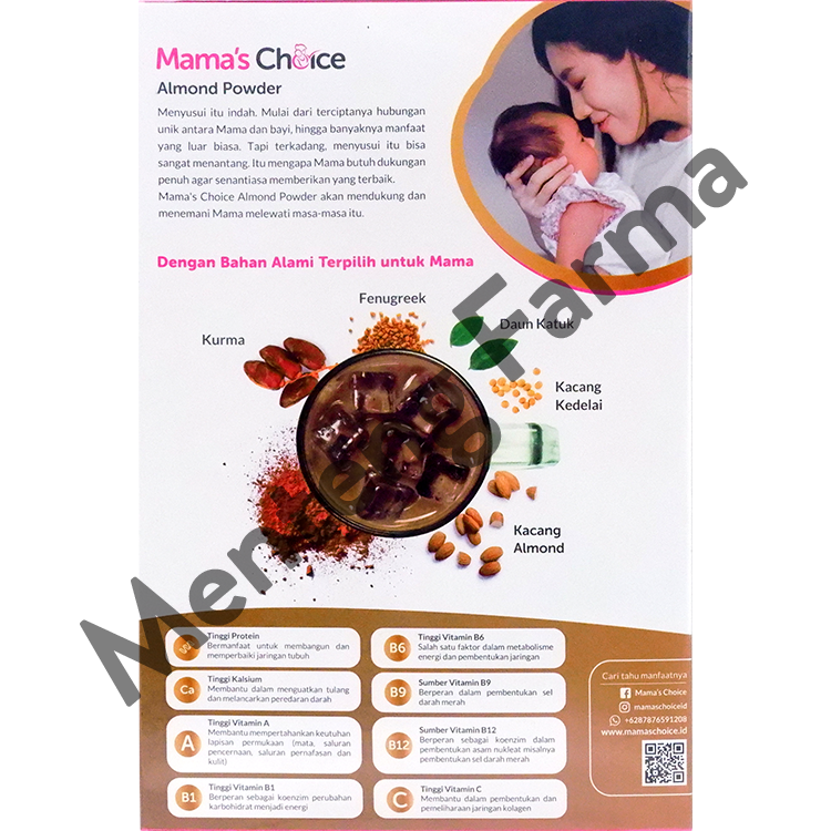 Mama's Choice Almond Powder Choco - Minuman Bubuk Pelancar ASI - Menteng Farma
