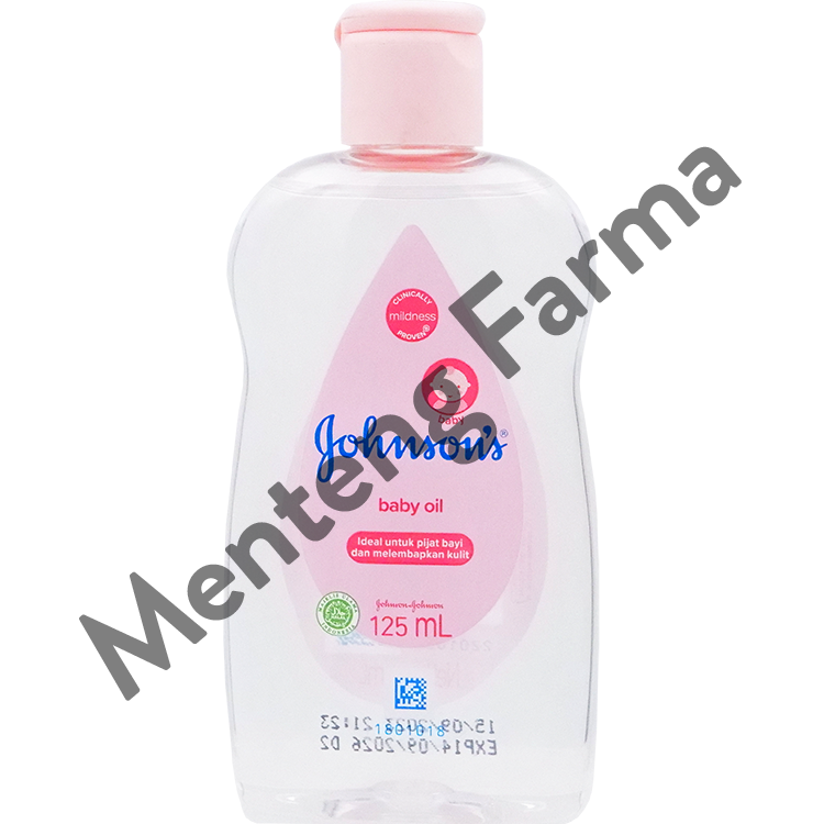 Johnson's Baby Oil 125 mL - Melembabkan Kulit & Minyak Pijat Bayi - Menteng Farma